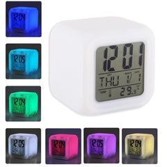 7 Colour Changing LED Digital Alarm Clock Table Watch Multicolour GenzVybs
